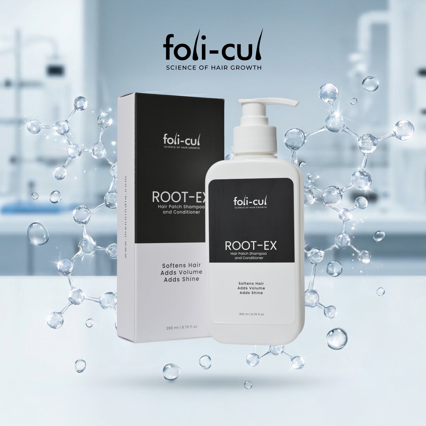 Foli-Cul ROOT-EX Hair Patch Shampoo & Conditioner