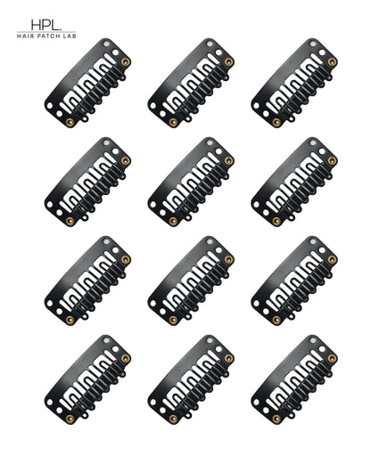 Hair Patch Clips – Easy Sew-On Wig Clips | Stainless Steel, Rust-Proof | Soft Silicone Grip for Strong Hold
