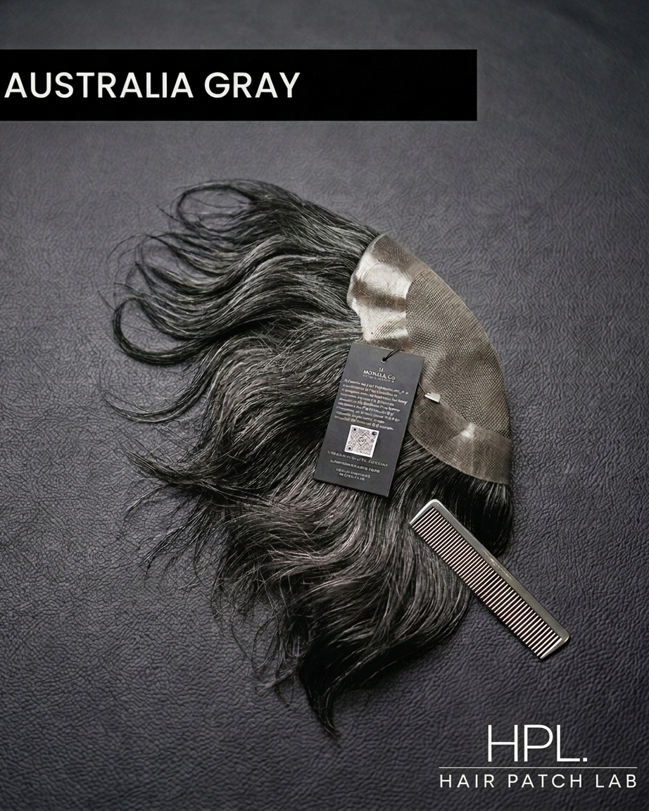 AUSTRALIA GRAY HAIR PATCH | PREMIUM LOOK HAIR WIG | 100% NATURAL HAIRS
